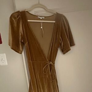 Baltic Born Tan Velvet full length Dress